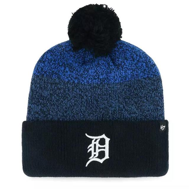 Mens 47 Brand Navy Detroit Tigers Darkfreeze Cuffed Knit Hat with Pom Product Image