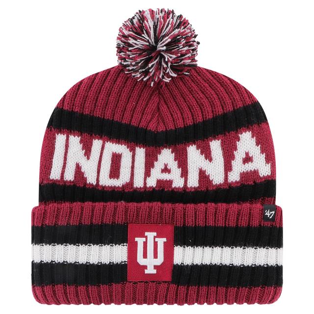 Mens 47  Crimson Indiana Hoosiers Bering Cuffed Knit Hat with Pom Product Image