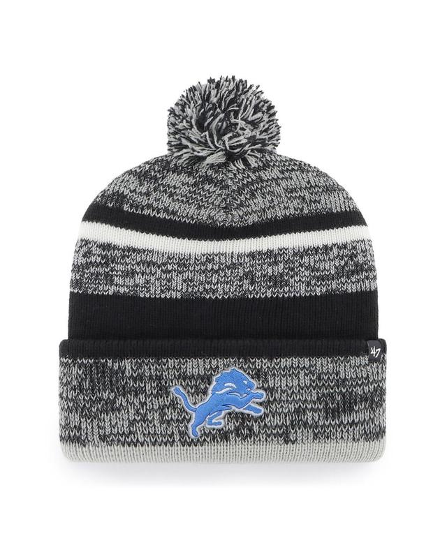 Mens 47 Brand Charcoal Detroit Lions Northward Cuffed Knit Hat with Pom Product Image