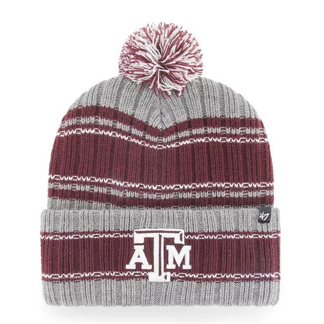 Mens 47 Gray Texas A&M Aggies Rexford Cuffed Knit Hat with Pom Product Image