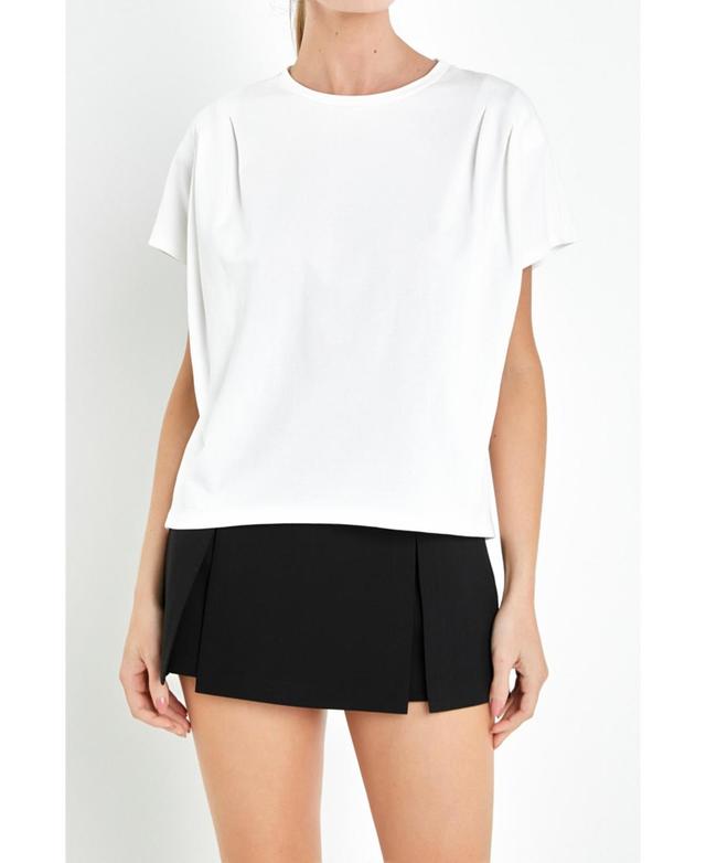Womens Pleated T-Shirt Product Image