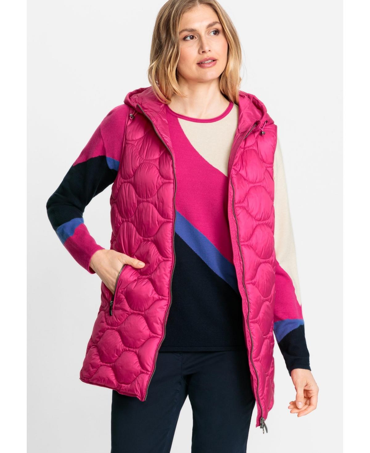 Olsen Womens Long Line Quilted Vest Product Image