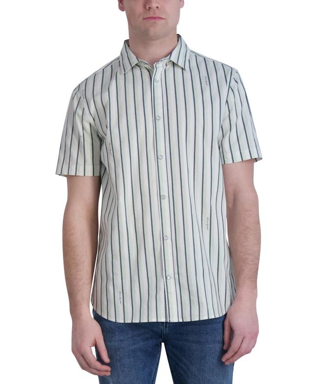 Karl Lagerfeld Paris Mens Woven Stripe Shirt Product Image