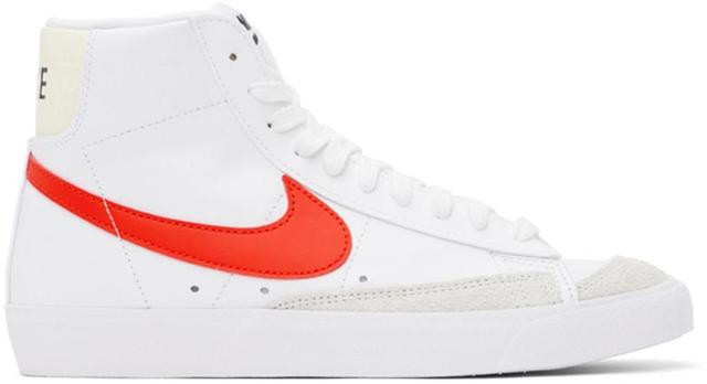 NIKE Blazer Mid '77 Vintage "white/picante Red" Sneakers In White/coconut Milk/white/picante Red Product Image