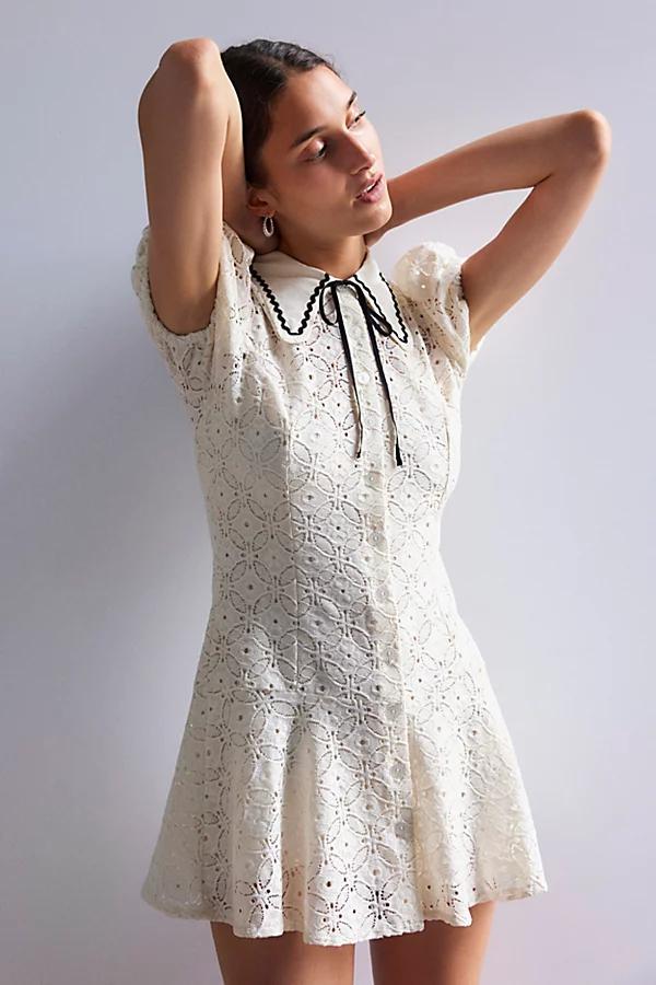 Kimchi Blue Aubrey Lace Collared Mini Dress Womens at Urban Outfitters Product Image