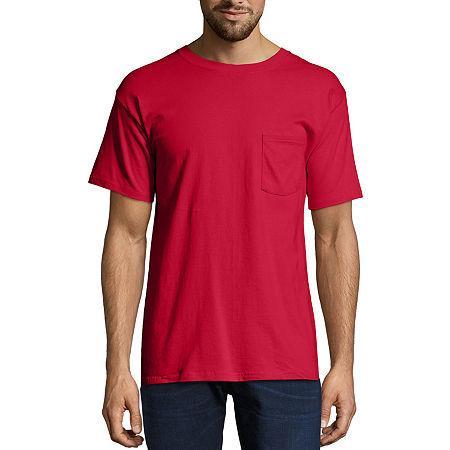 Hanes Mens Beefy-T Short Sleeve Pocket Tee, X-large , Blue Product Image