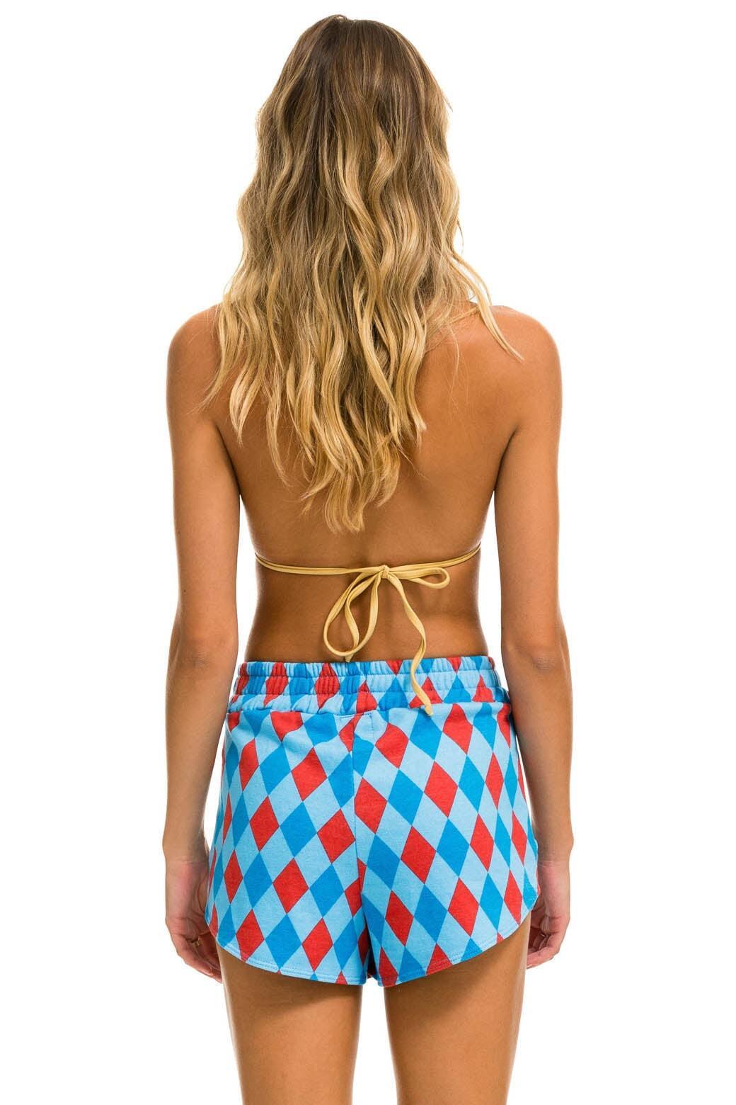 DIAMOND REPEAT LOUNGER SHORTS - SKY Female Product Image