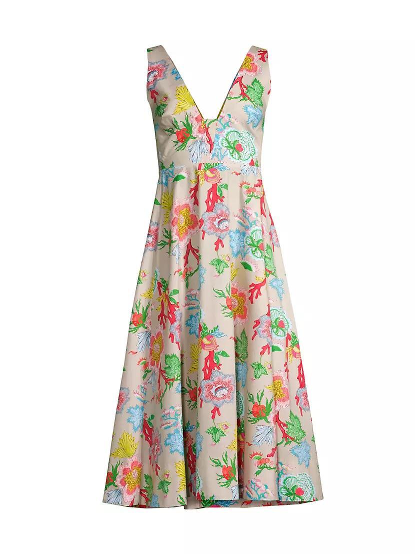 Amanpulo Floral Empire Waist Midi-Dress Product Image