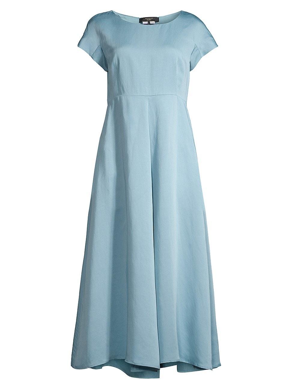 Womens Ghiglia Satin A-Line Midi-Dress Product Image