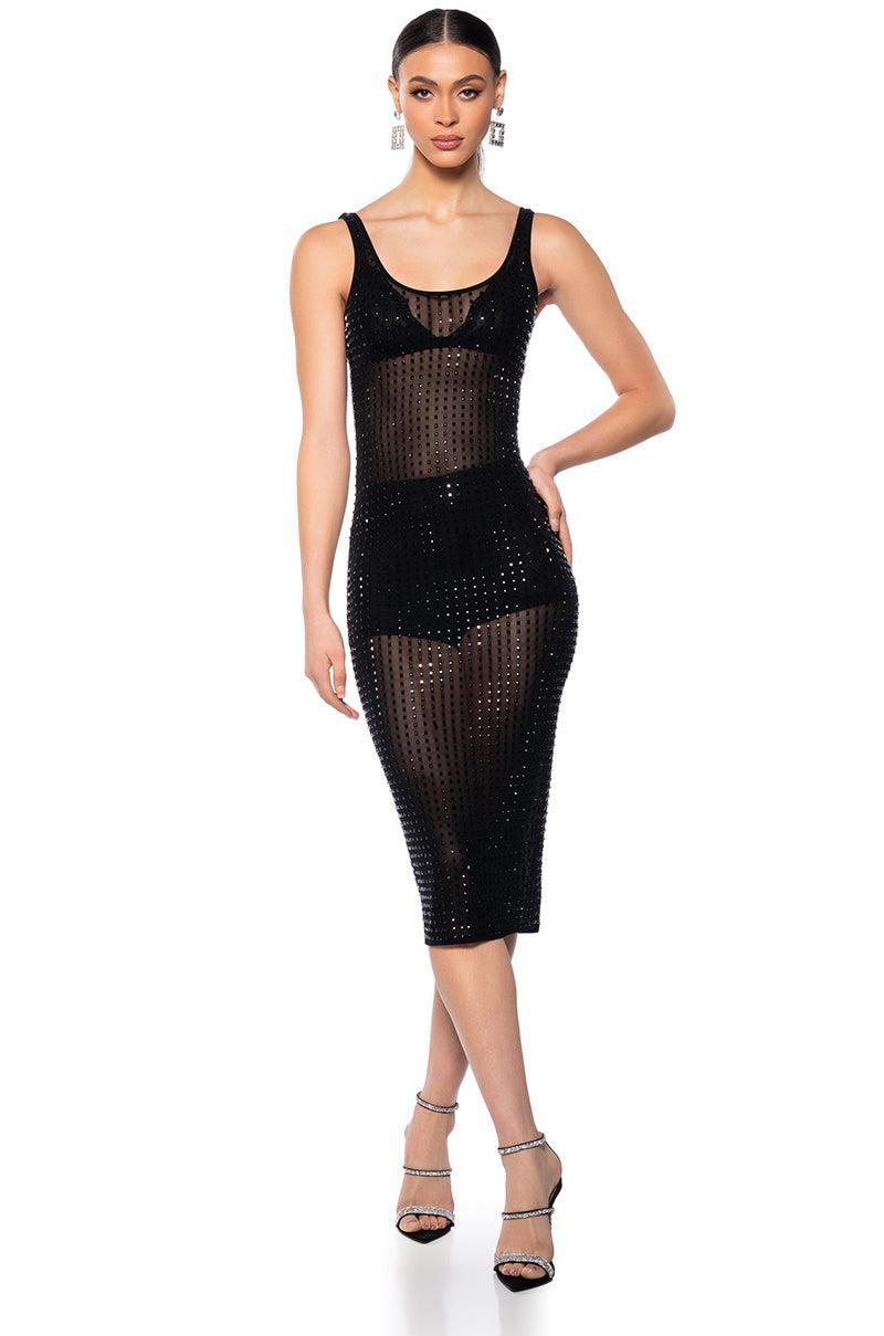 QUINN SHEER EMBELLISHED MAXI DRESS Product Image