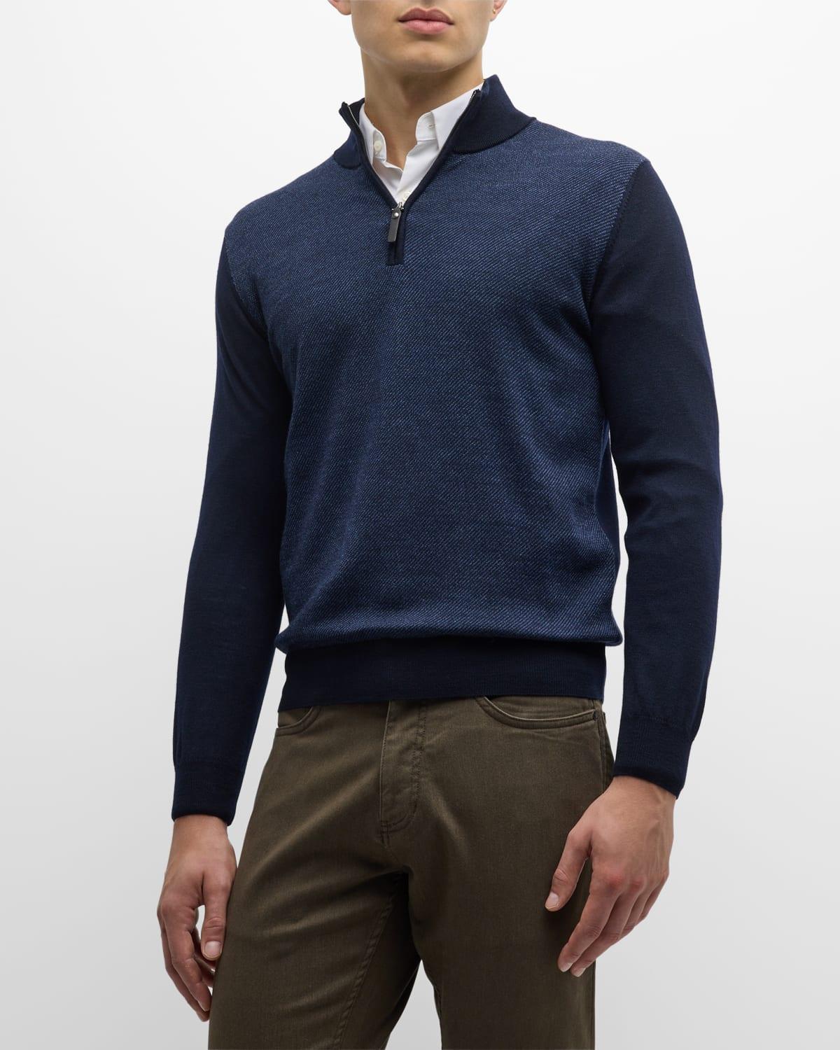 Mens Wool Quarter-Zip Sweater Product Image