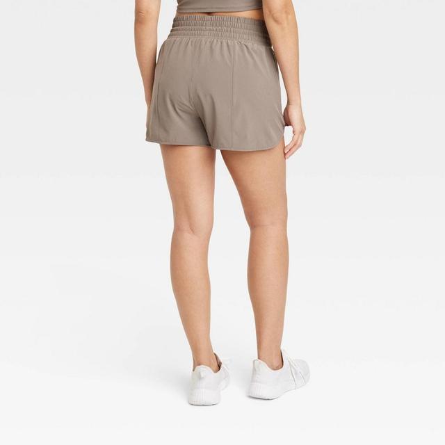 Womens Flex Woven High-Rise Shorts 3 - All In Motion Taupe XL Product Image