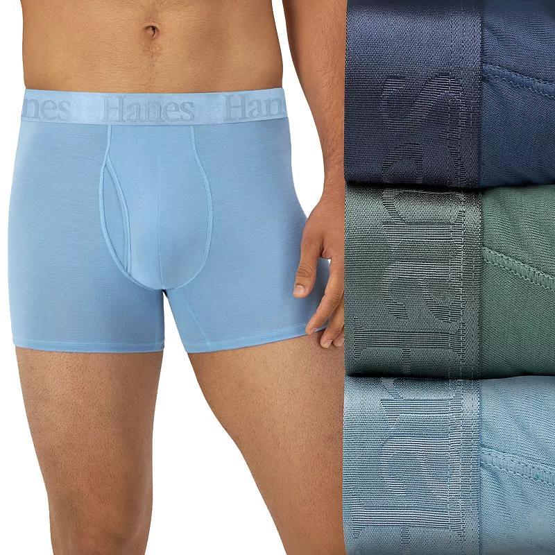 Mens Hanes Originals Ultimate 3 Pack SuperSoft Trunk Briefs Product Image