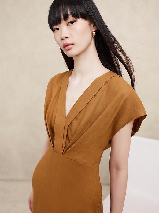 Mari Draped Midi Dress Product Image