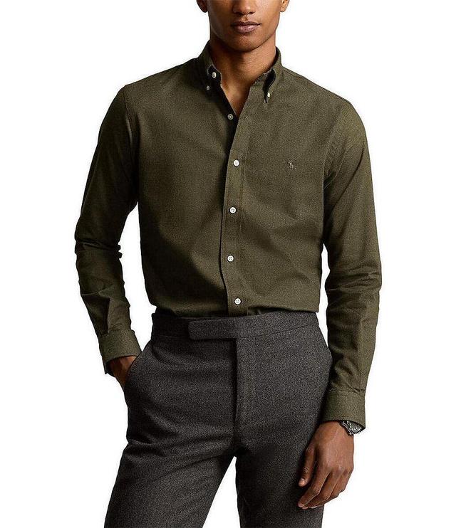 Polo Ralph Lauren Classic Fit Brushed Performance Stretch Twill Long Sleeve Woven Shirt Product Image