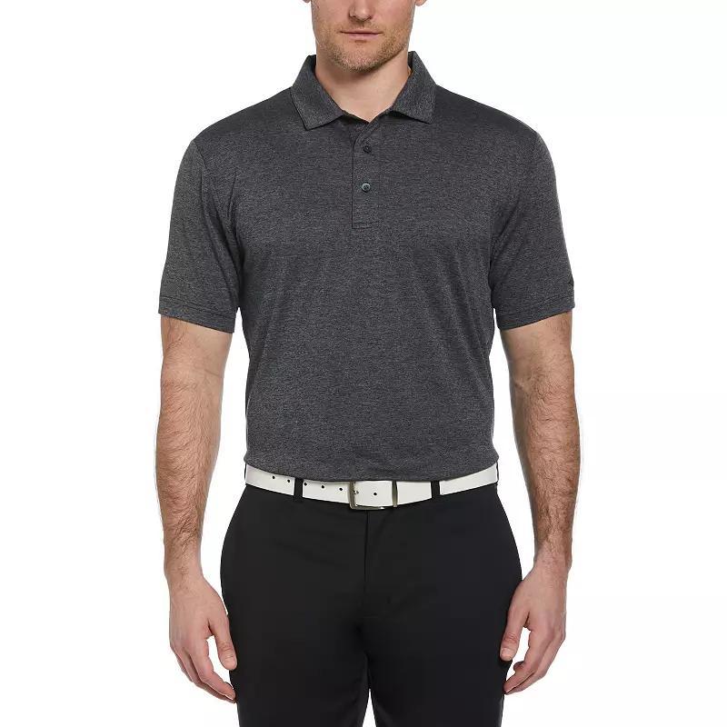 Mens Grand Slam Regular Fit Self Collar Heather Golf Polo Medium Green Grey Product Image