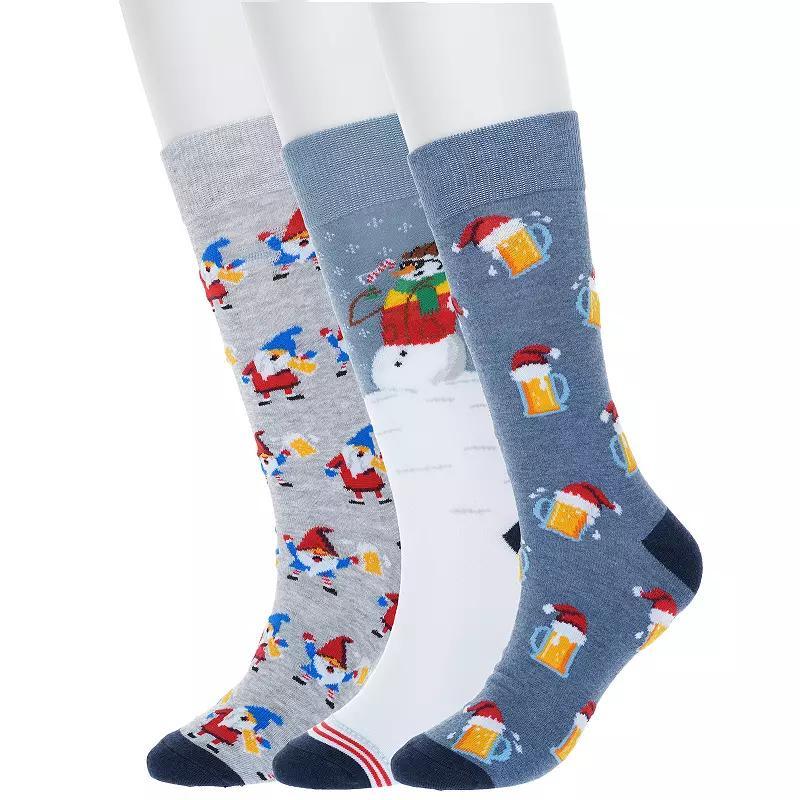 Mens 3-Pack Holiday Crew Socks Product Image