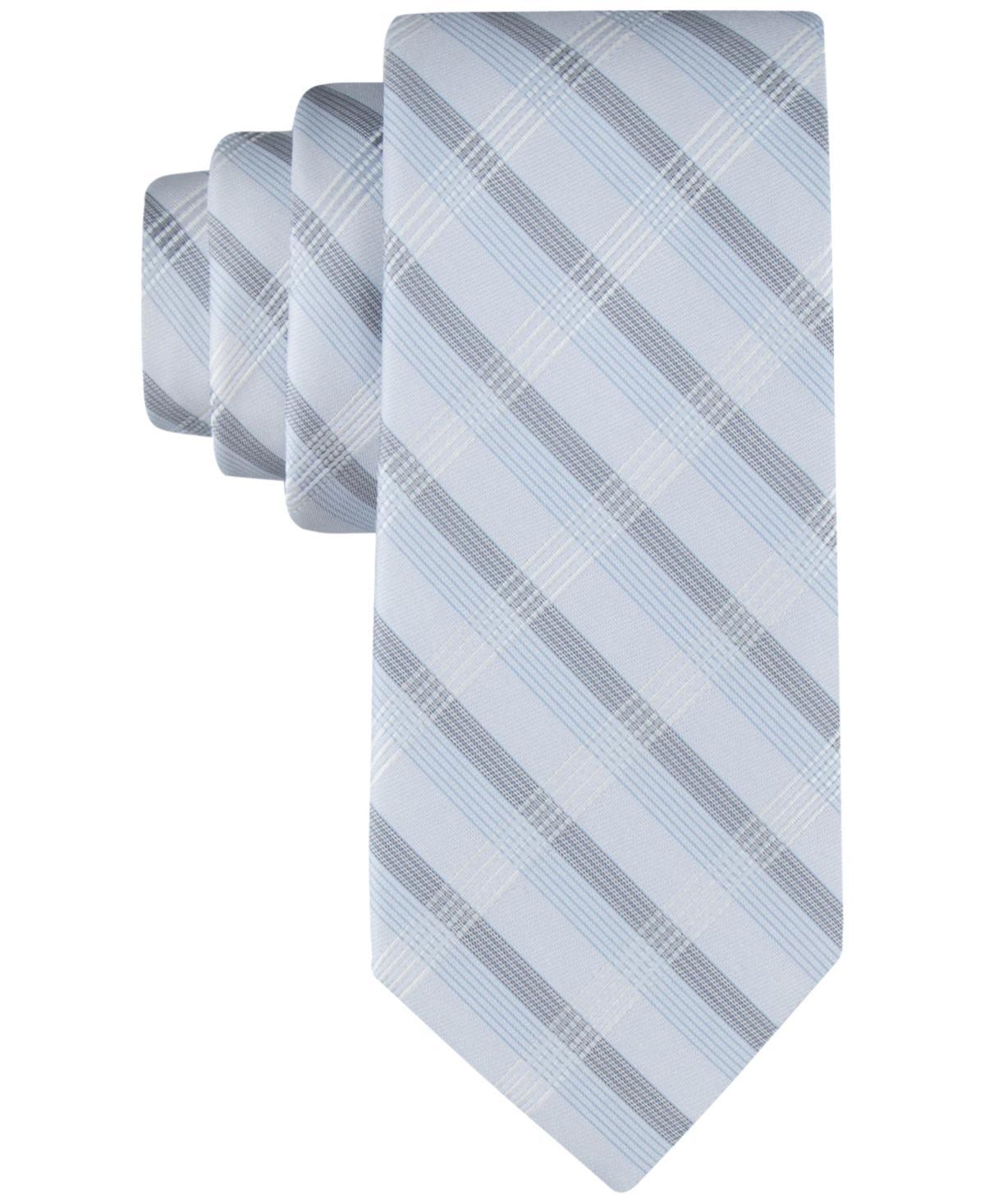 Calvin Klein Mens Creme Plaid Extra Long Tie Product Image