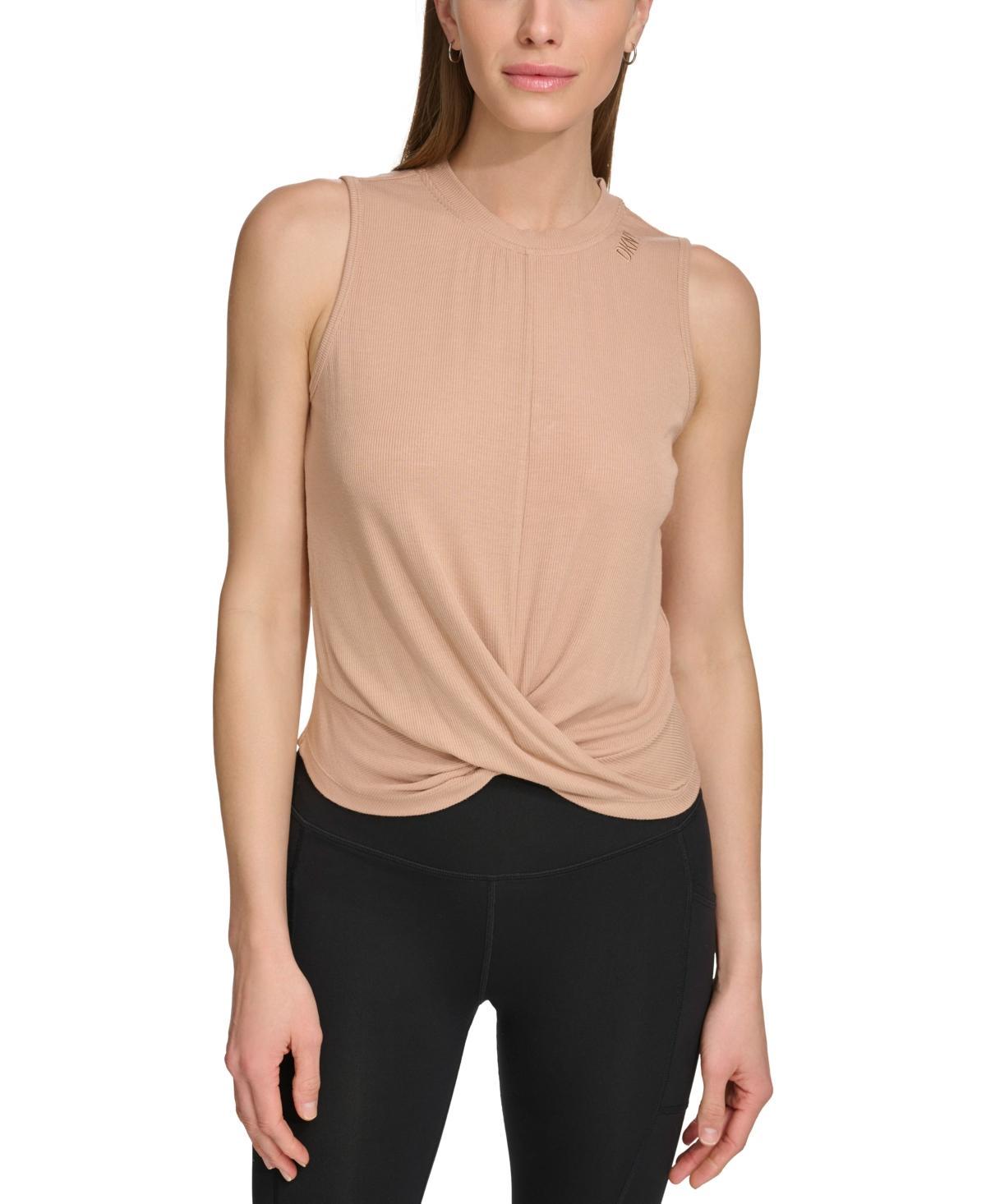 Dkny Sport Womens Rib-Knit Twist-Hem Tank Product Image