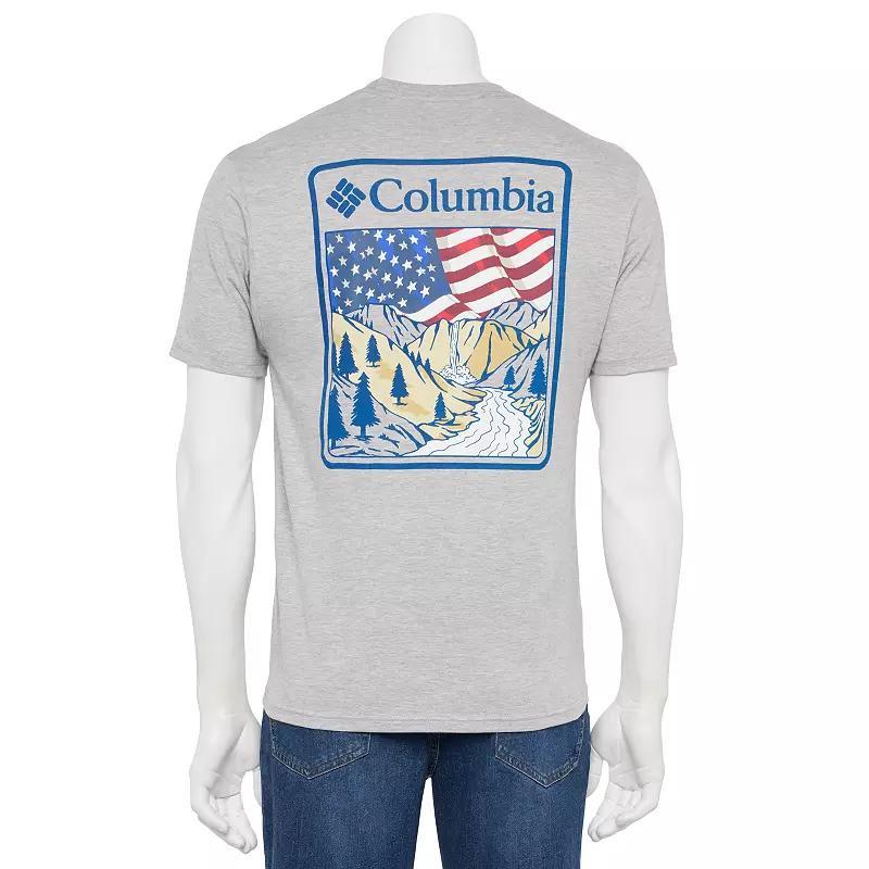 Mens Columbia Short Sleeve Back Graphic Tee Product Image