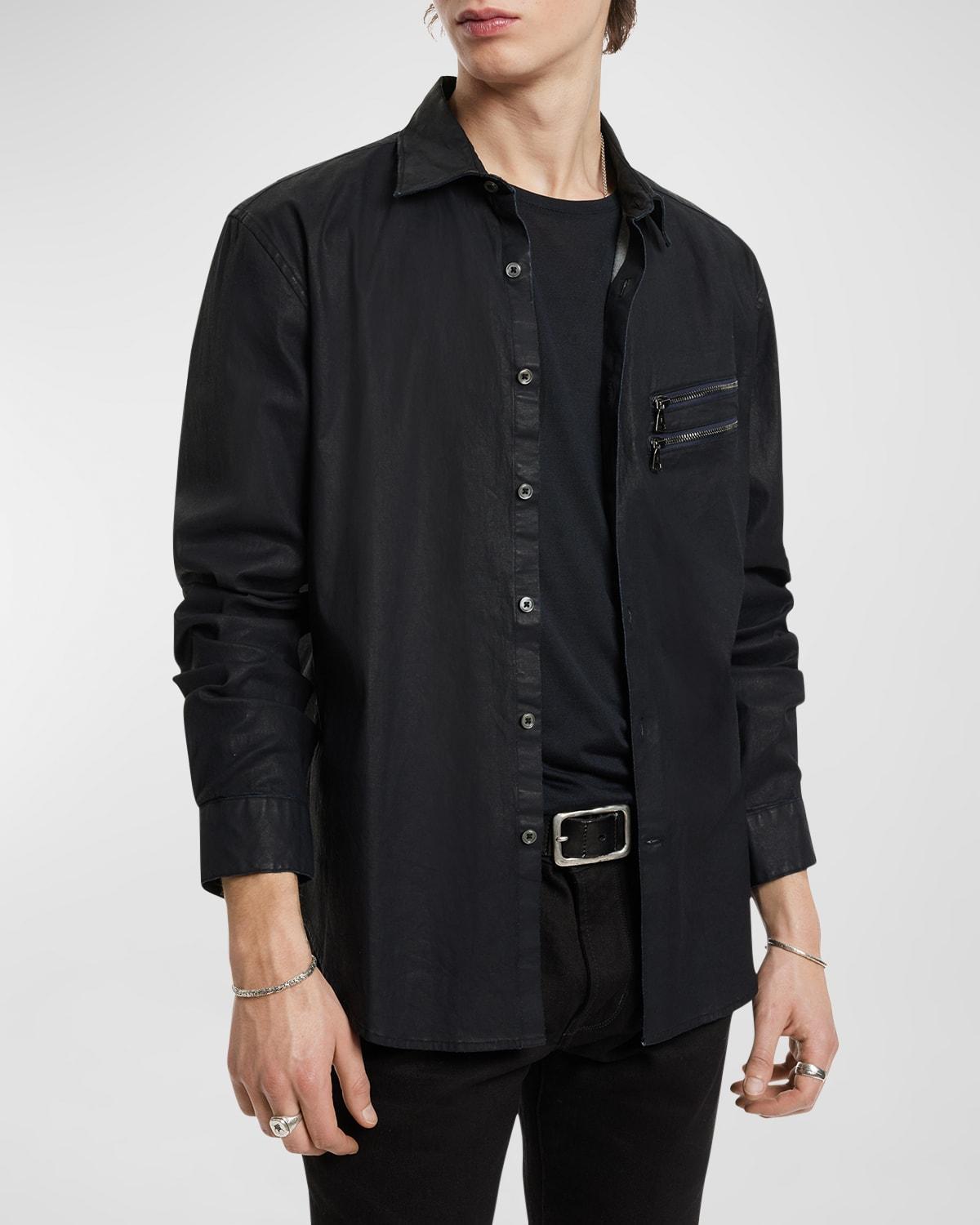 Mens Double Chest Zip Sport Shirt Product Image