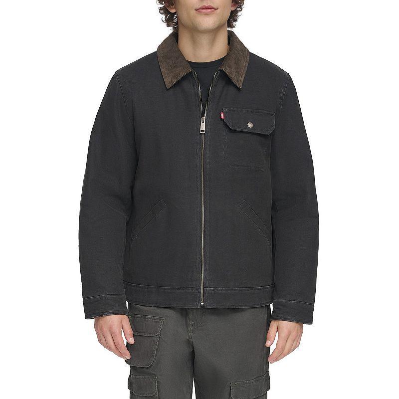 LevisMens Plaid-Lined Canvas Utility Jacket Product Image