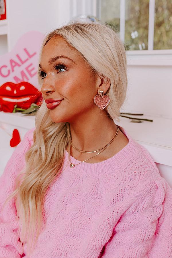 Endless Love Earrings In Pink Product Image