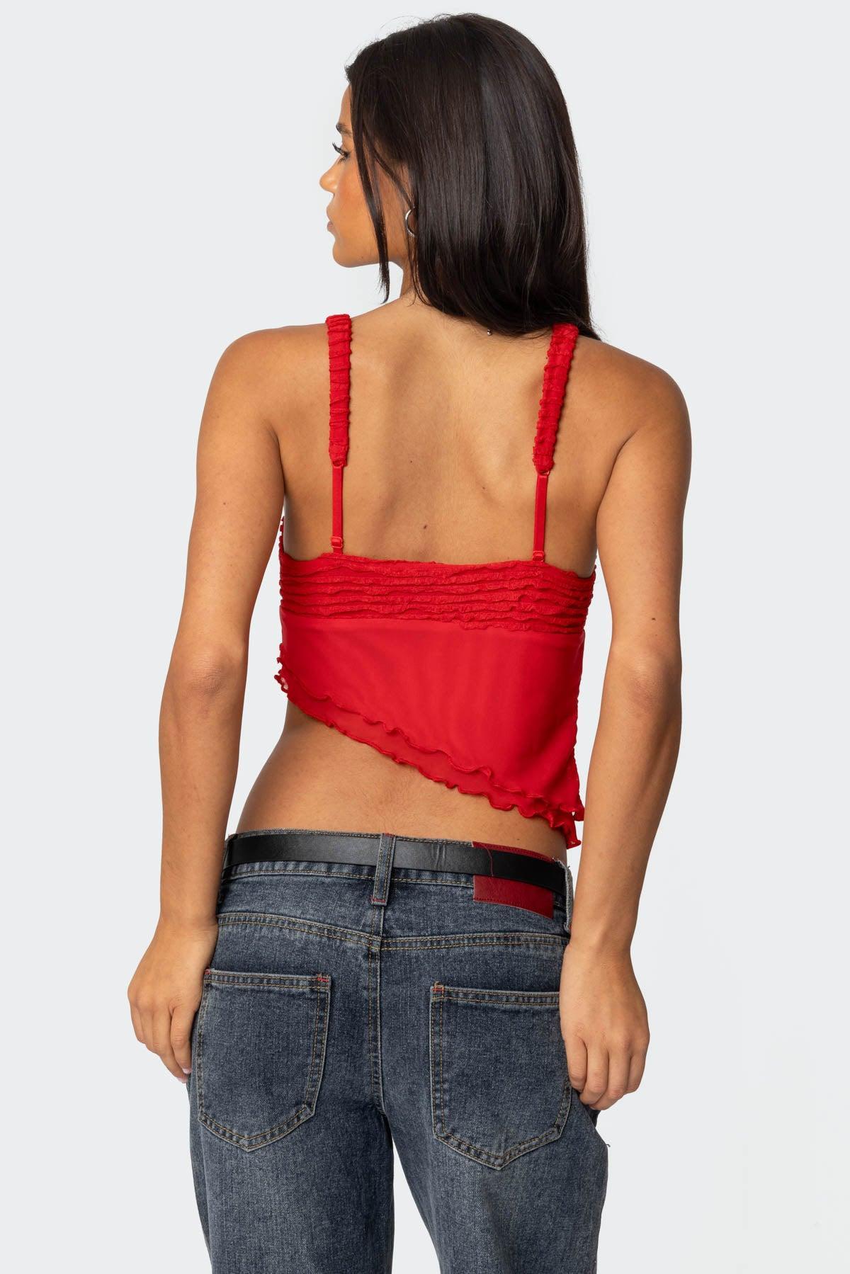 Ruffled Asymmetric Tank Top Product Image