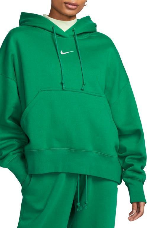 Women's Nike Sportswear Phoenix Fleece Over-Oversized Pullover Hoodie in Green, Size: XS | DQ5858-365 Product Image