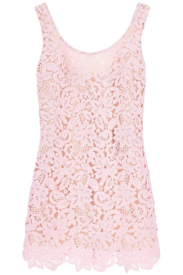 Floral Lace Mini Dress In Pink Product Image