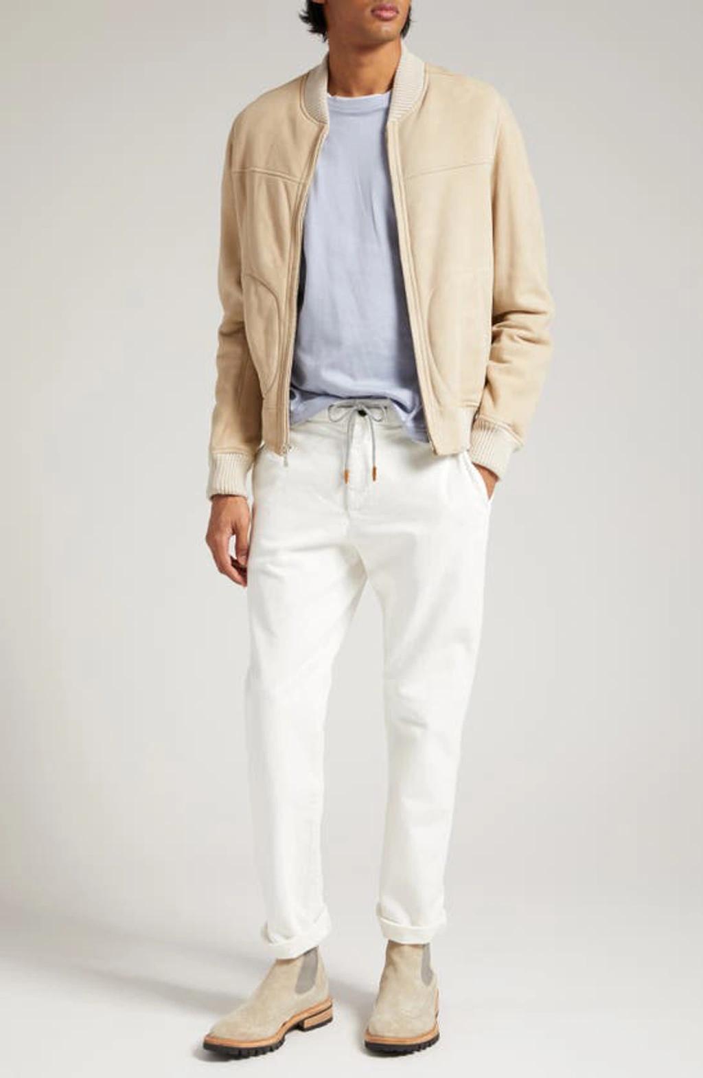 Genuine Shearling Bomber Jacket In Neutrals Product Image