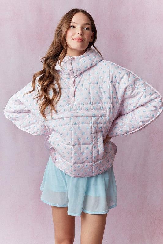 Dora Printed Pullover Puffer Jacket Product Image