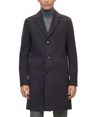 Boss By  Men's Regular-fit Coat In Dark Blue Product Image