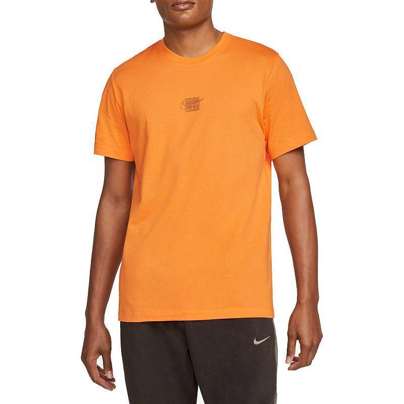 Mens Nike Orange Barcelona Club Swoosh T-Shirt Product Image