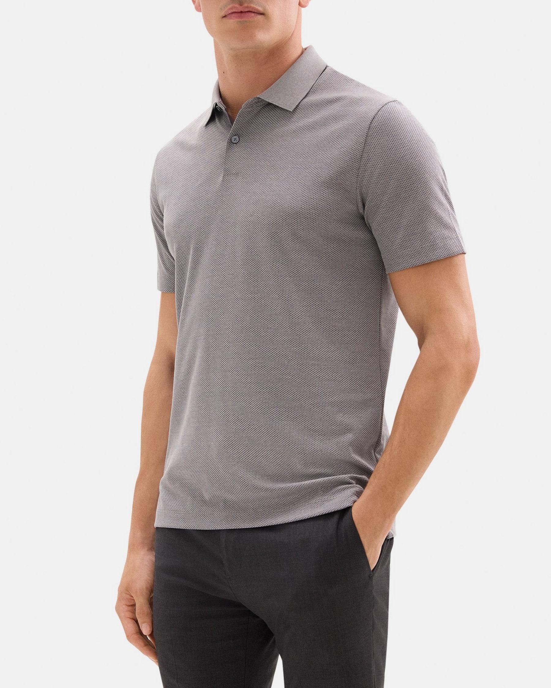 Standard Polo in Cotton-Blend Jacquard Product Image