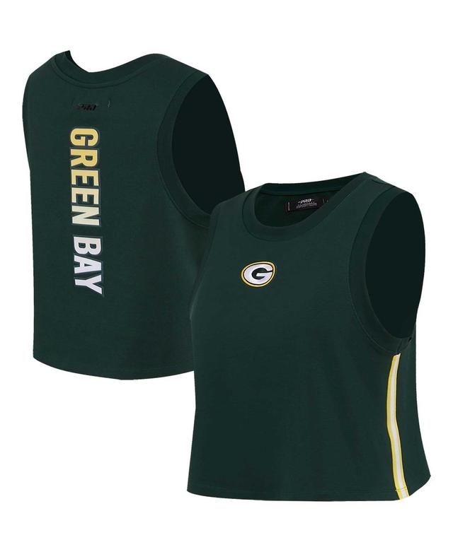 Womens Pro Standard Green Green Bay Packers Ombre Wordmark Classic Cropped Tank Top Product Image