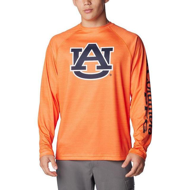 Mens Columbia Auburn Tigers PFG Terminal Tackle Omni-Shade Raglan Long Sleeve T-Shirt Product Image