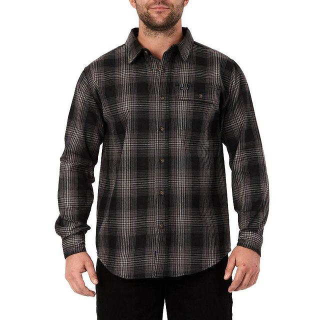 Mens Smiths Workwear Buffalo Plaid Flannel Button-Down Shirt New Grey Product Image