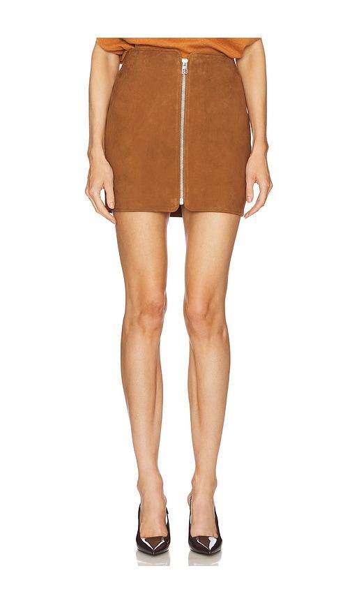 Leather Mini Skirt With Zip Product Image