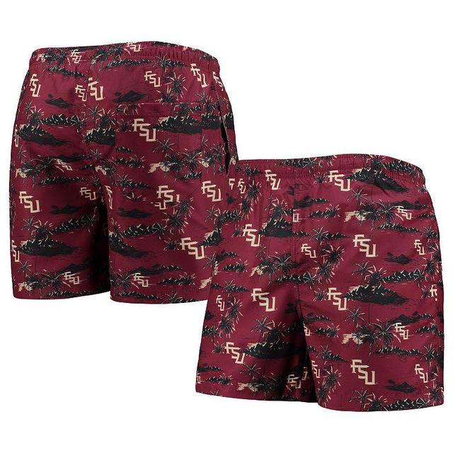 Mens FOCO Garnet Florida State Seminoles Island Palm Swim Trunks Product Image