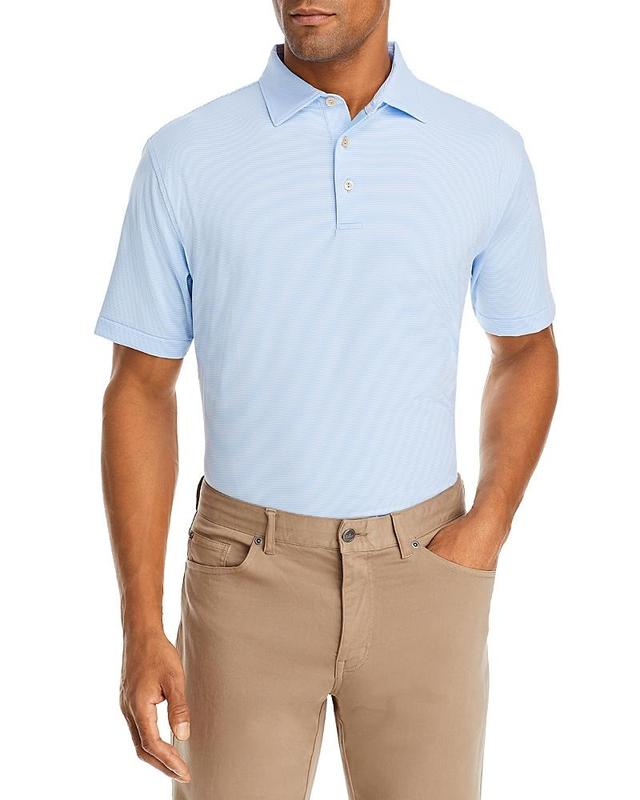 Peter Millar Mens Southern California Interlocking SC Jubilee Stripe Performance Polo | Color: Black | Size: M | USC Product Image