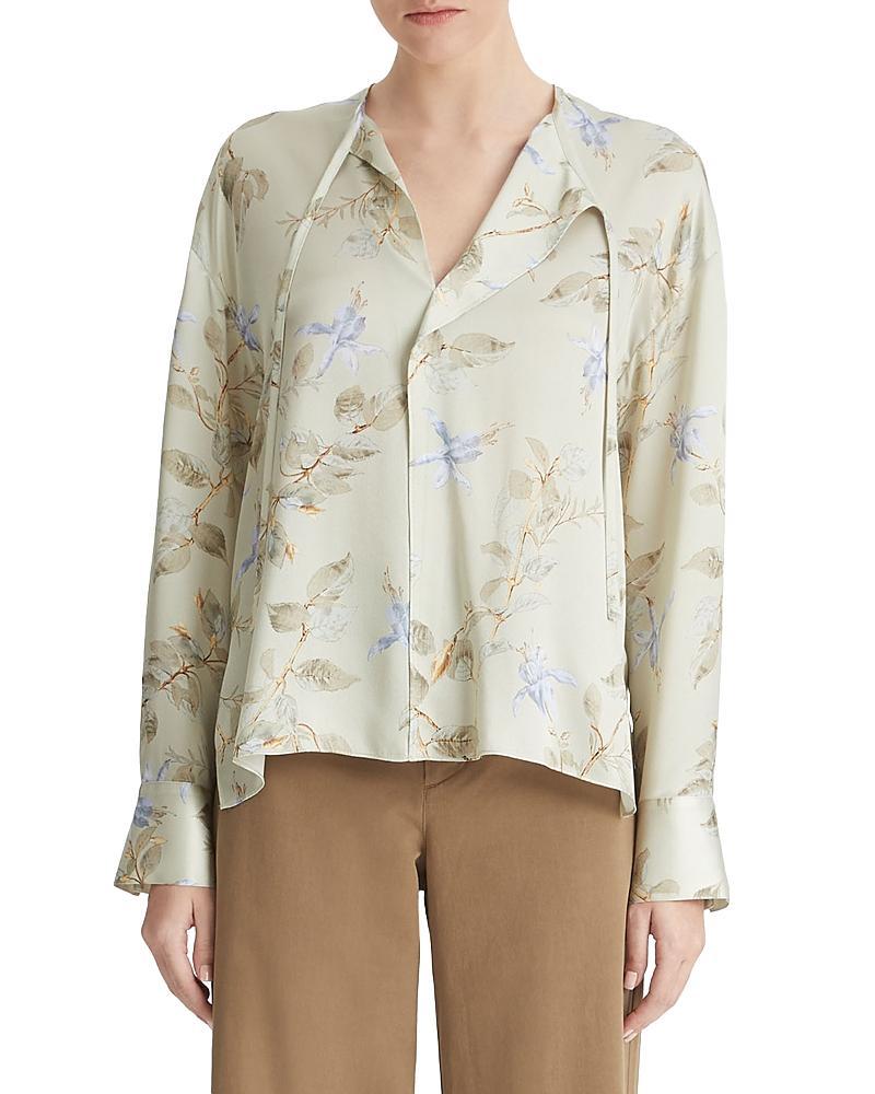 Vince Bellflower Drape Tie Neck Shirt Product Image