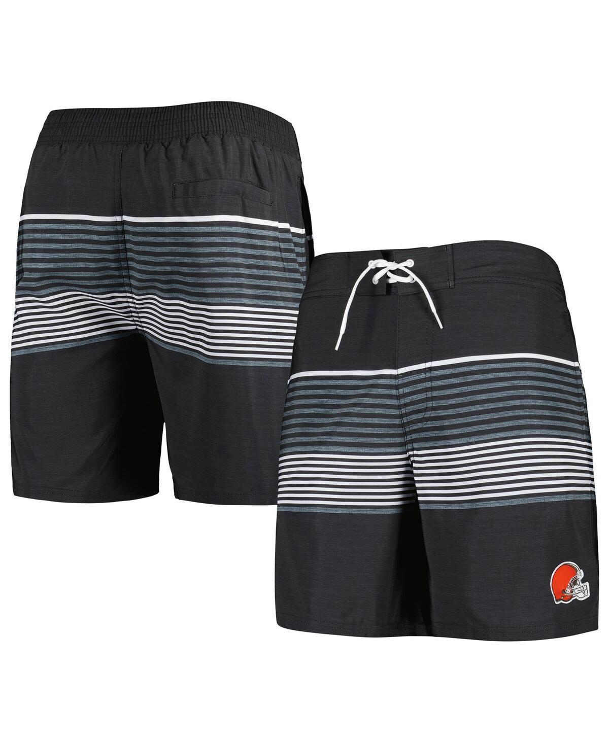 Mens G-iii Sports by Carl Banks Black Cleveland Browns Coastline Volley Swim Shorts Product Image