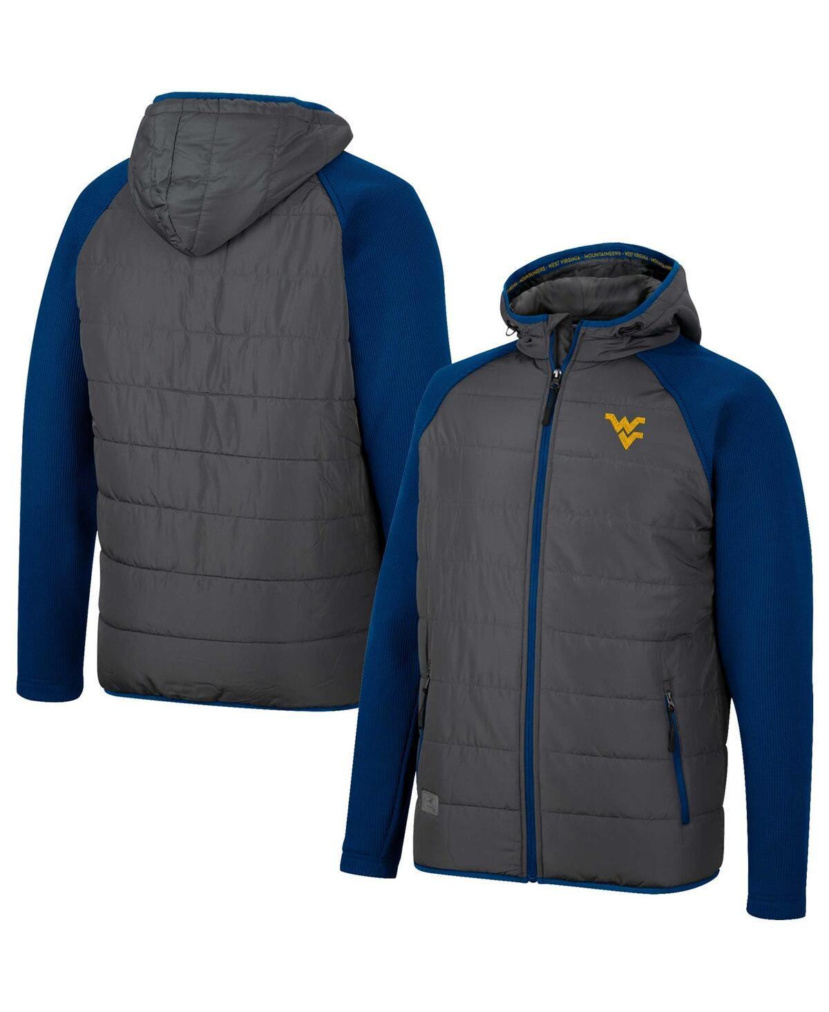 Mens Colosseum Charcoal West Virginia Mountaineers Good On You Raglan Full-Zip Jacket - Charcoal Product Image