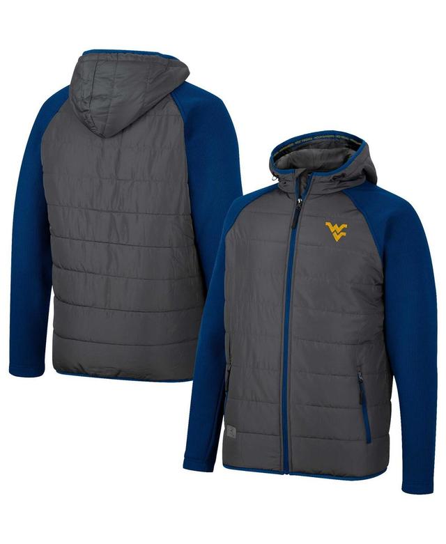 Mens Colosseum Charcoal West Virginia Mountaineers Good On You Raglan Full-Zip Jacket - Charcoal Product Image