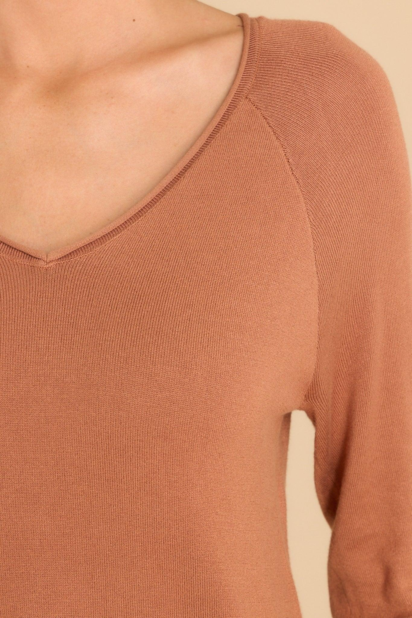 Traveling Far Caramel Sweater Brown Product Image