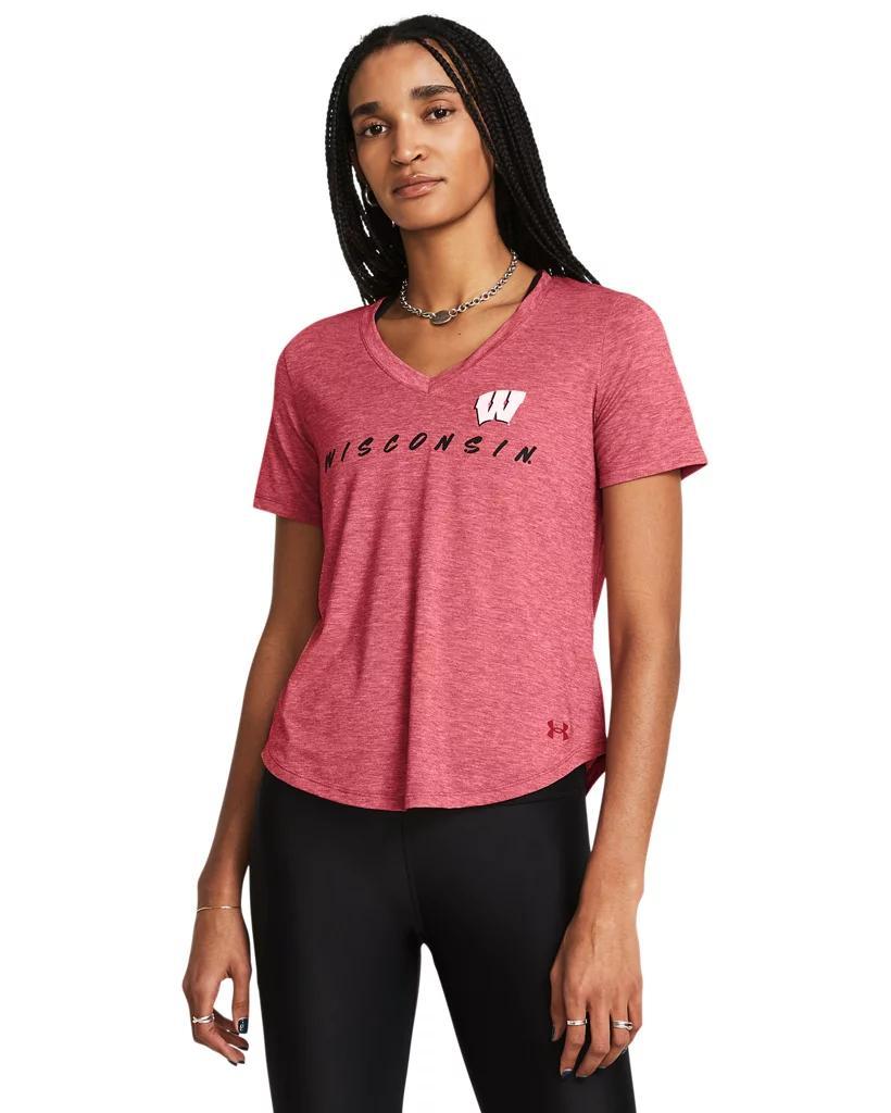 Women's UA Breezy Jersey Collegiate V-Neck T-Shirt Product Image