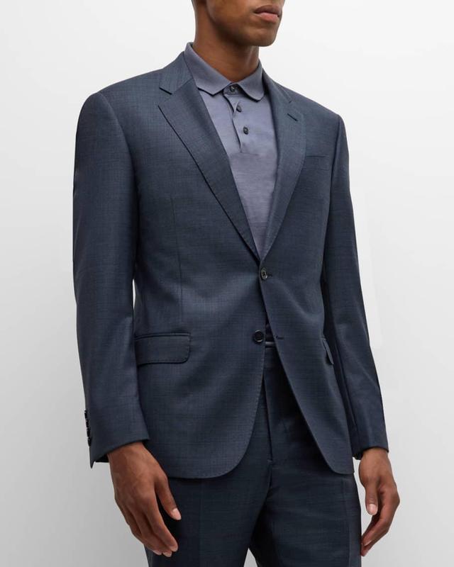 Mens Melange Wool-Blend Suit Product Image