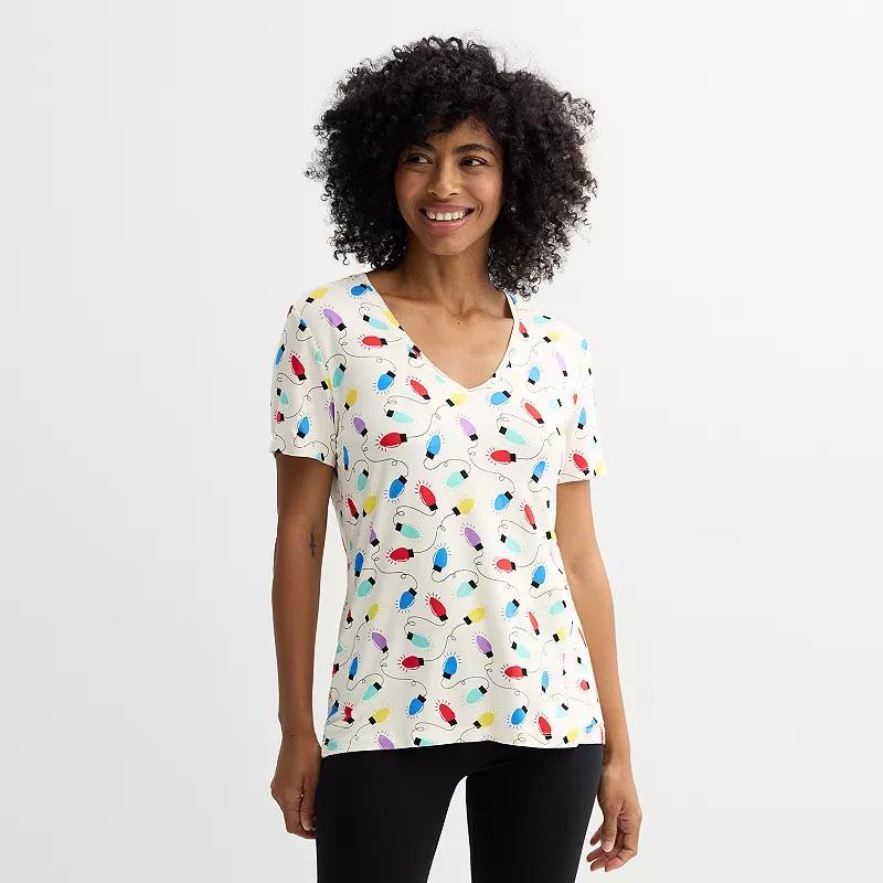 Womens Jollidays Short Sleeve Holiday Tee, Girls Product Image