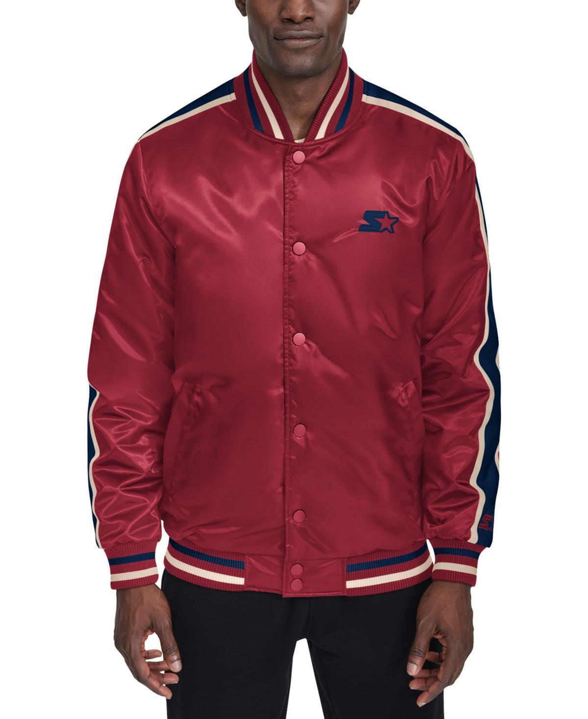 Starter Mens Enzo Stripe Logo Satin Jacket Product Image